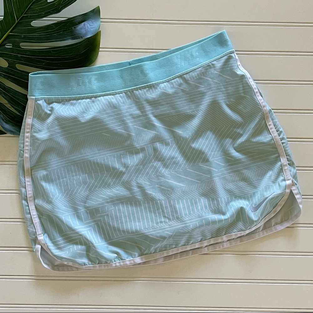 Nike Golf Skort Small Aqua Blue Print